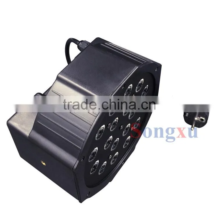 18*1w flat par lighting professional rgb dj led light for disco home party
