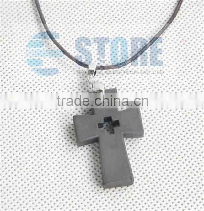 Crossing Design Black Quantum Scalar Energy Pendant