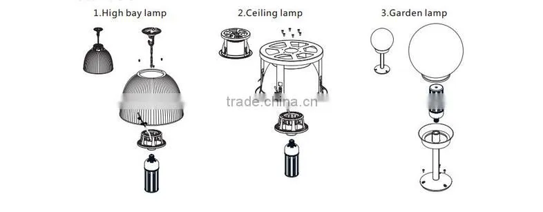220V 40W led mini light bulb lamp epistar 2835 SMD