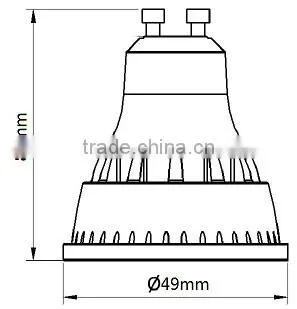 Low lumen depreciation COB 80lm/W 5W E27 GU5.3 GU10 led spot light Mr16