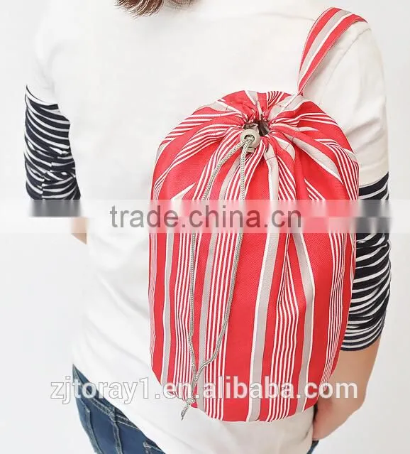Polyester Drawstring Duffle Laundry Shoulder Backpack Shoe Bag