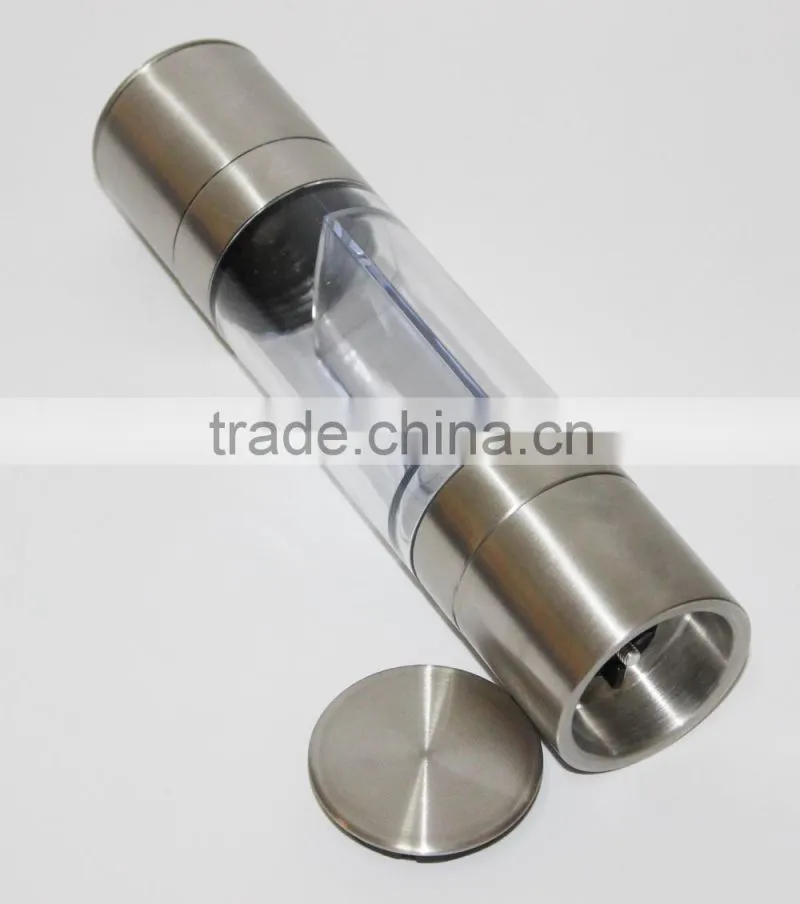 Stainless Steel Black pepper mill Salt and pepper mill spice grinding mill salt and pepper grinder