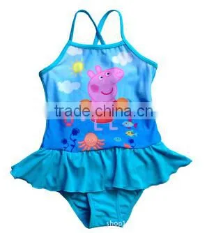 2015 wholesale deep v collar kids swimwear ,chidlren swimsuit