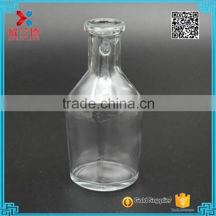 100ml decorative glass clear wine bottle/fancy liquor bottle