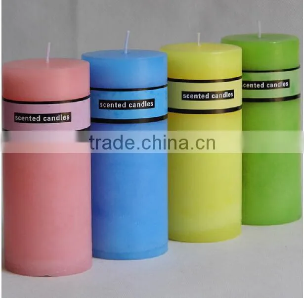 wholesale colored and scented giant pillar candles