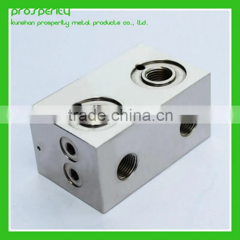 high quality cnc maching brass valve block plated chrome nickel
