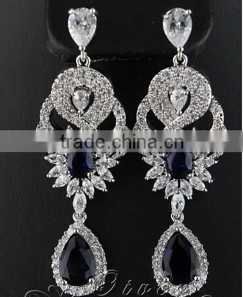 JINSE Diamond Dangler Earrings
