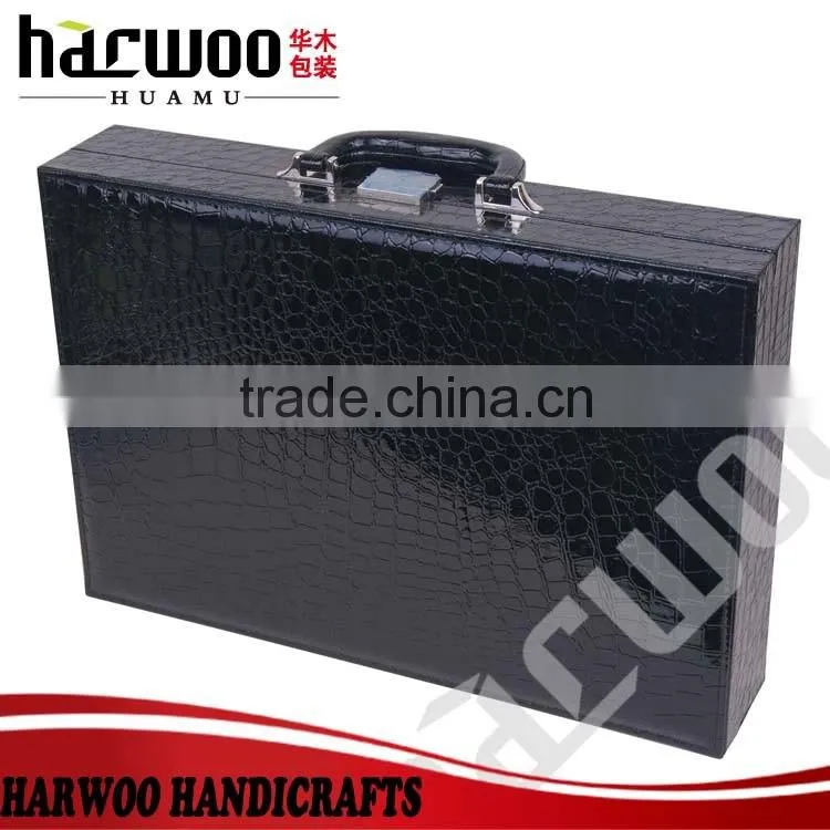 custom paper red wine box,pu leather wine box with handle,6 slots black pu wine box with handle