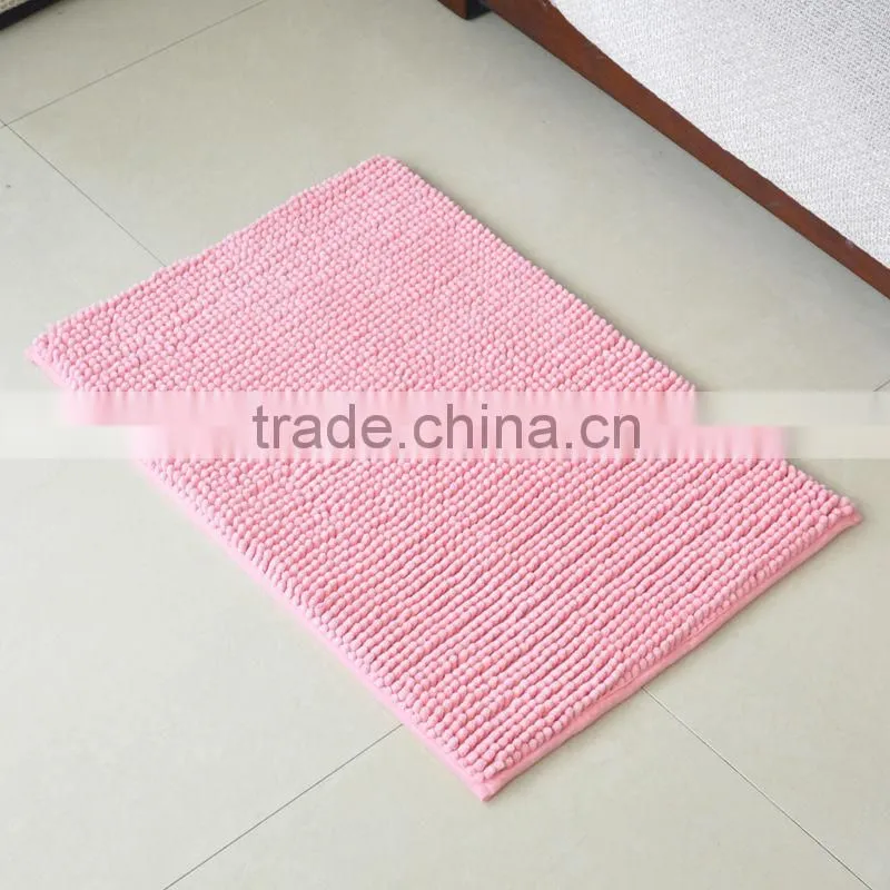door mat with anti-slip base chenille short pile mat