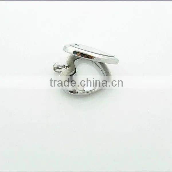 stainless steel glass floating locket charm