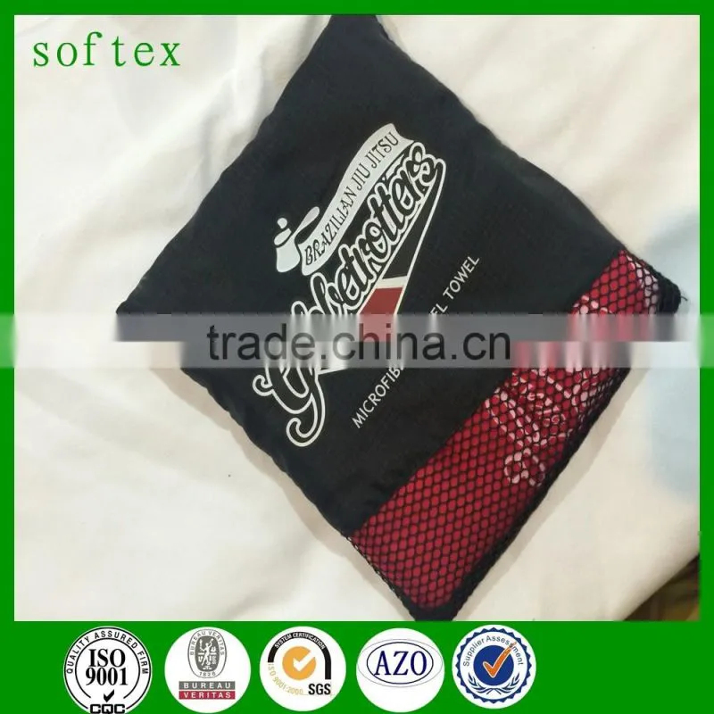 Ultra Soft suede microfiber towel sports logo with embossed private label