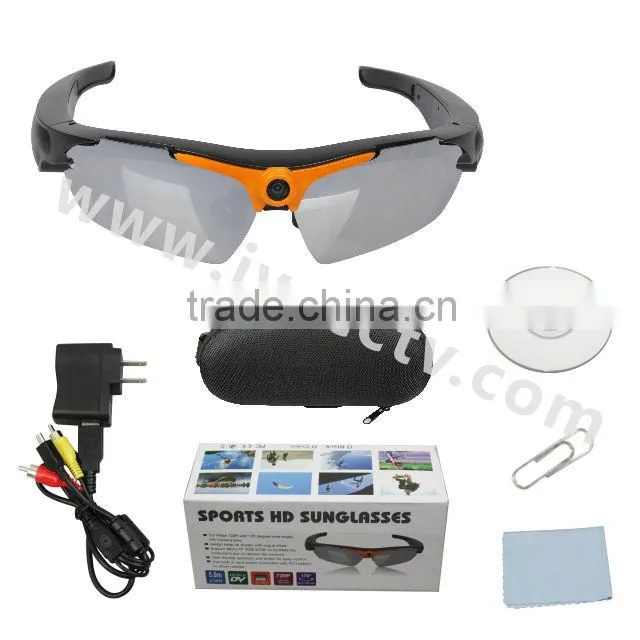 JVE-HD01 TV- OUT 720P HD camera, eyewear with camera, glasses camera with remote control