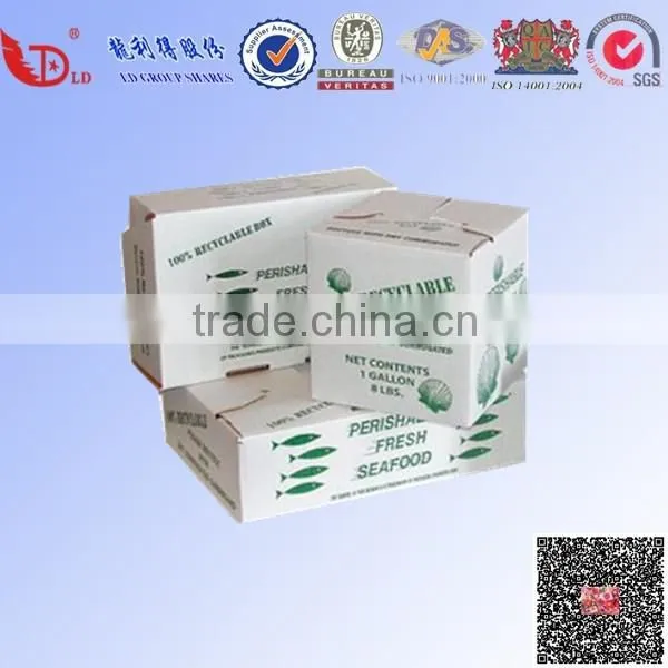Recycled Corrugated Carton Box For Seafood Shipping