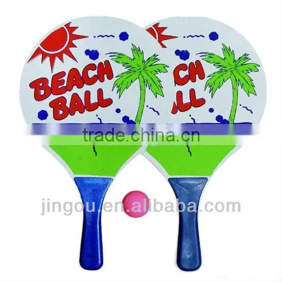Wooden Beach Paddle Colorized Beach Racket Racket
