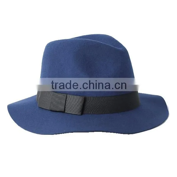 Large Brim Wool Felt Fedora Hat