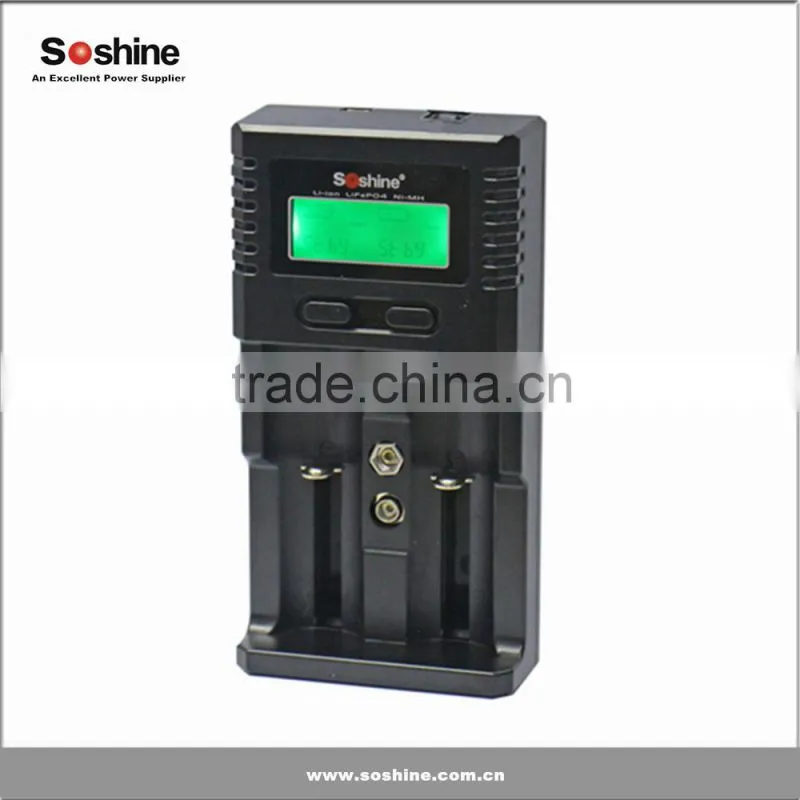 2 slot lcd display smart li-ion nimh/nicd rechargeable 9v 8.4v 7.2v 6v 5.5v battery charger 12v NiMH 8.4V battery charger