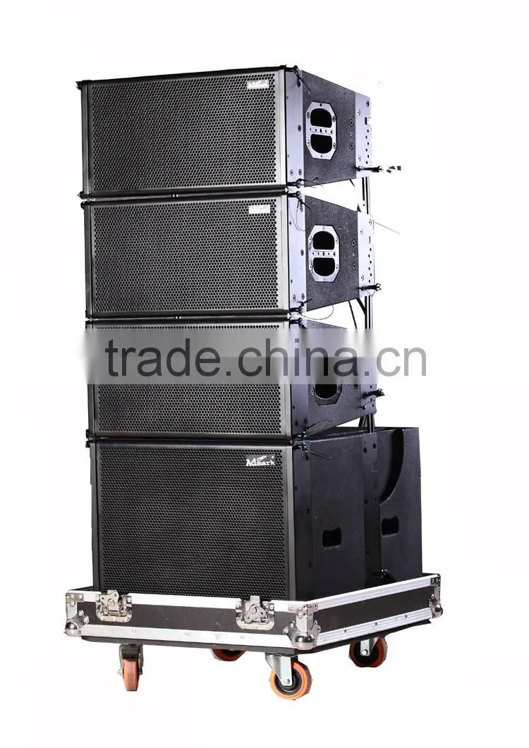 Admark active 3 way double 10" line array with calss-D amplifier and built-in DSP