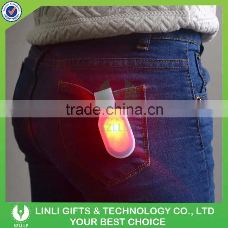 Promotional Gift Magnetic Silicone Portable Blinking LED Clip Light