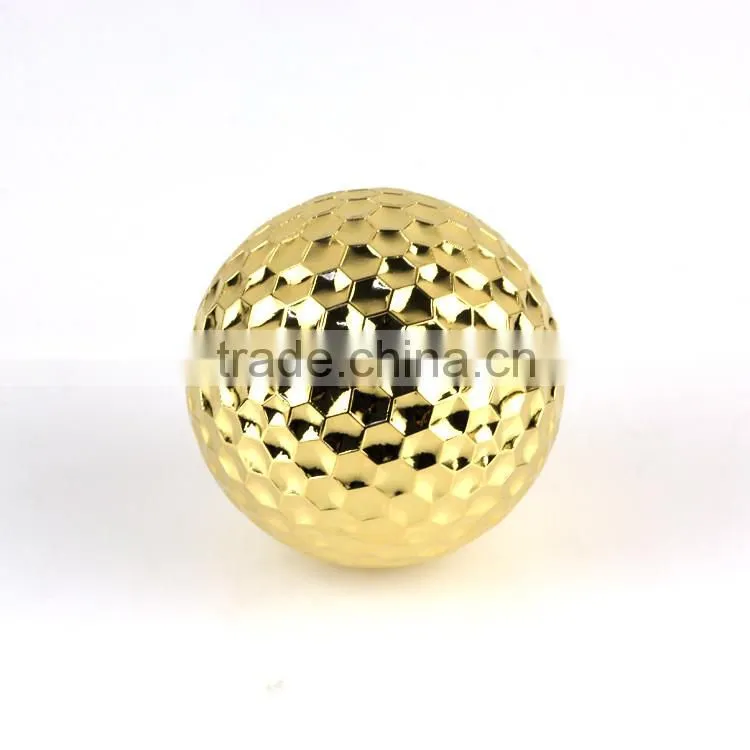 China OEM factory custom 24k real gold plated golf ball
