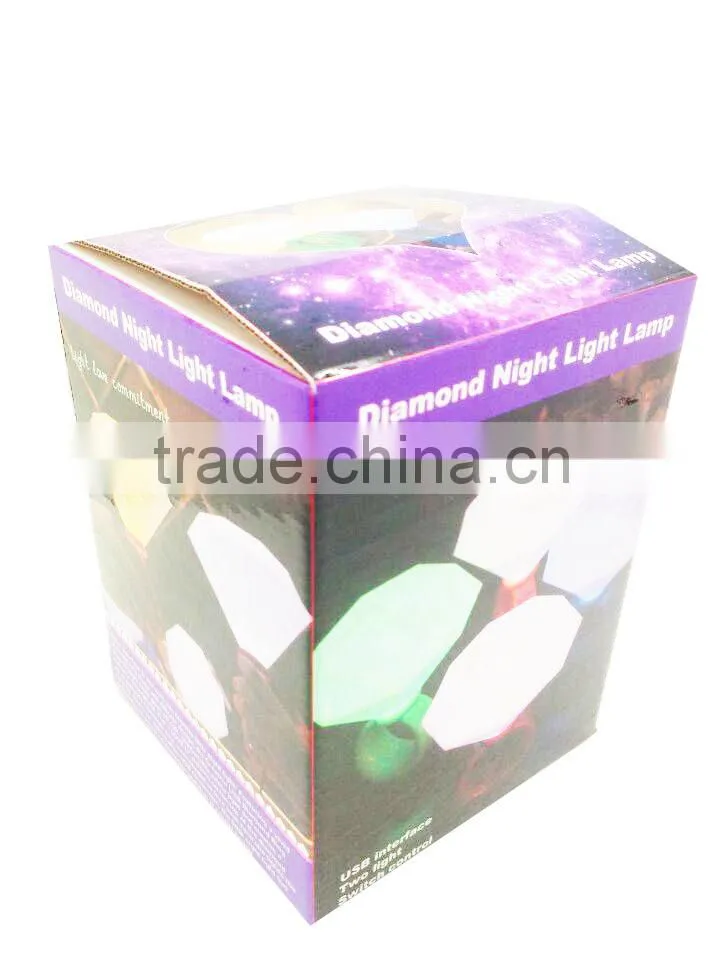 Creative USB Diamond shape led night light,led circle ring light, led table baby light