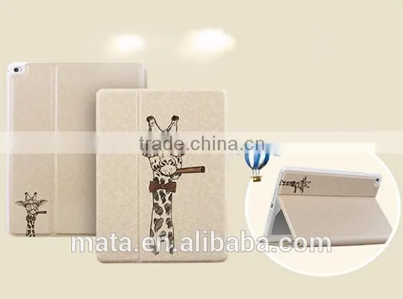 Fashionable Painting Cartoon TPU Leather Case For 360 Degree Rotate For Ipad