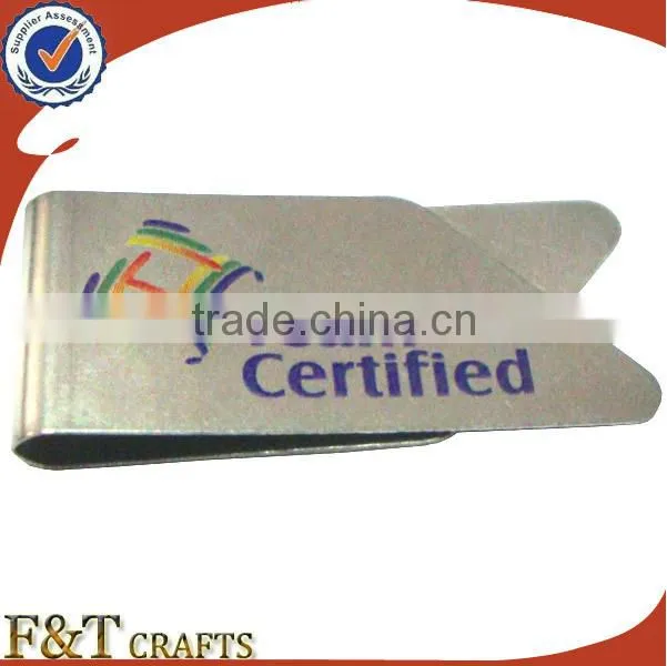 Promotional custom made flat metal paper clip