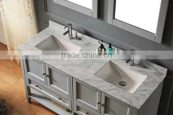 Solid Wood Wash Basin Double Sinks bathroom cabinet Foshan Factory made Furniture No.1006D