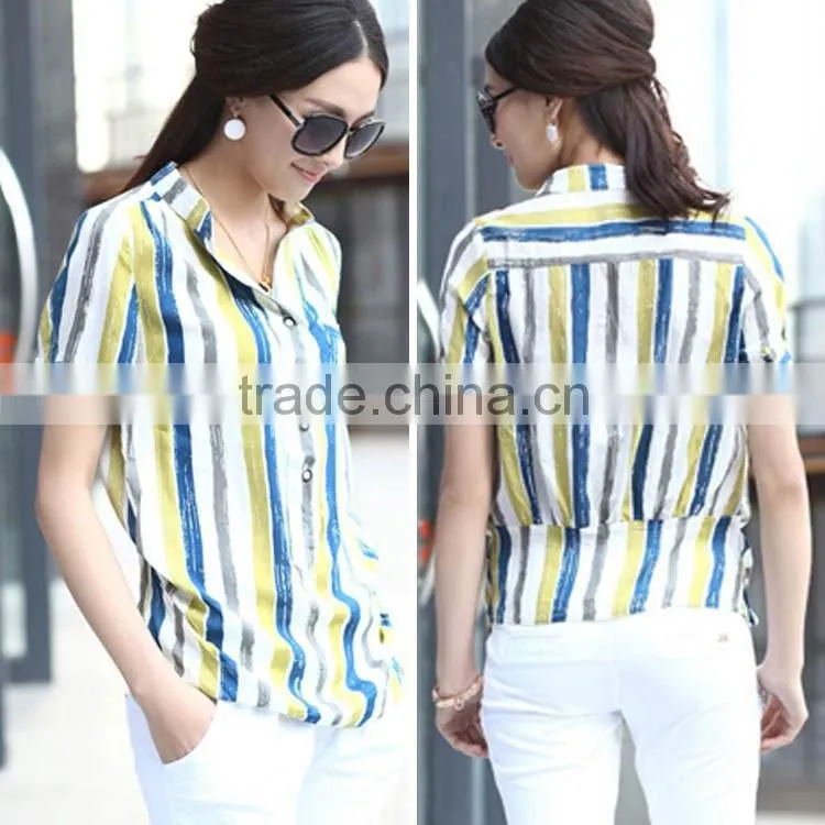 2016 alibaba express short sleeve top satin silk blouses for women