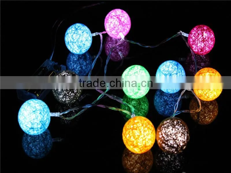Funny Mix Cotton Ball light Patio Party cotton ball String Lights