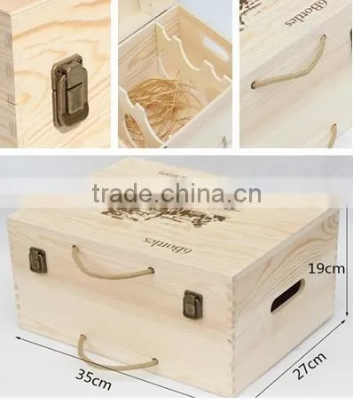 Fashion wooden wine wine bottle packaging box