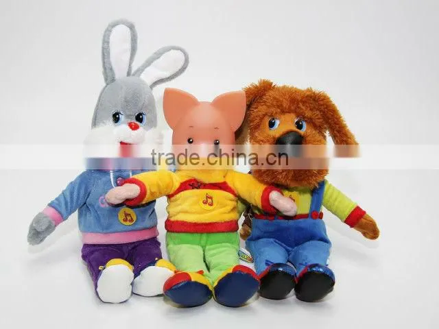 30cm fashional popular customized plush hedgehog animal toy with silk bowtie for valentine festival