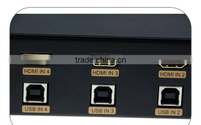 Vision new arrival 4ports USB HDMI KVM Switch in metal box