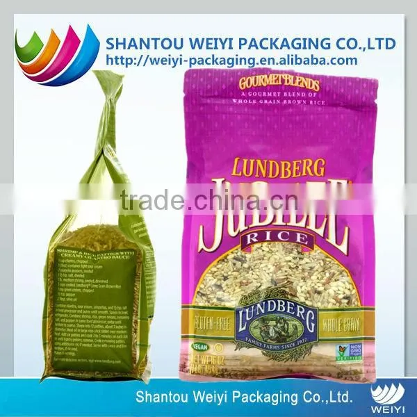 Customized flat bottom bag with zipper