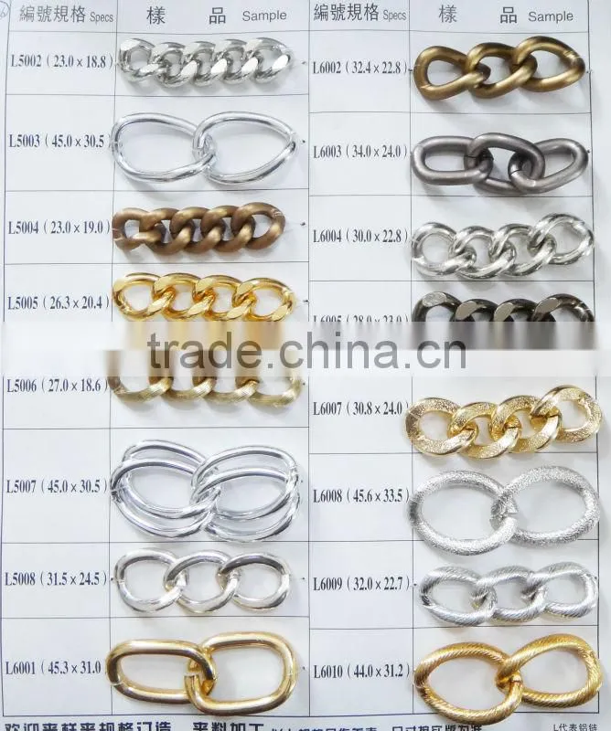 New design Spray painted chain curb shape aluminium chain