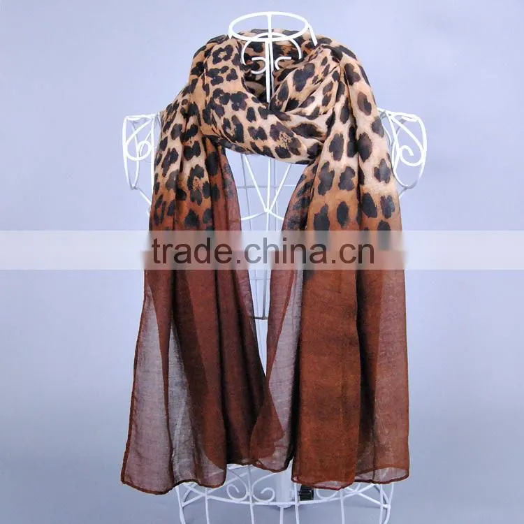 Leopard Pattern Viscose women shawl scarf Voile Scarves 180*90 Pashmina Shawls Muslim Hijab