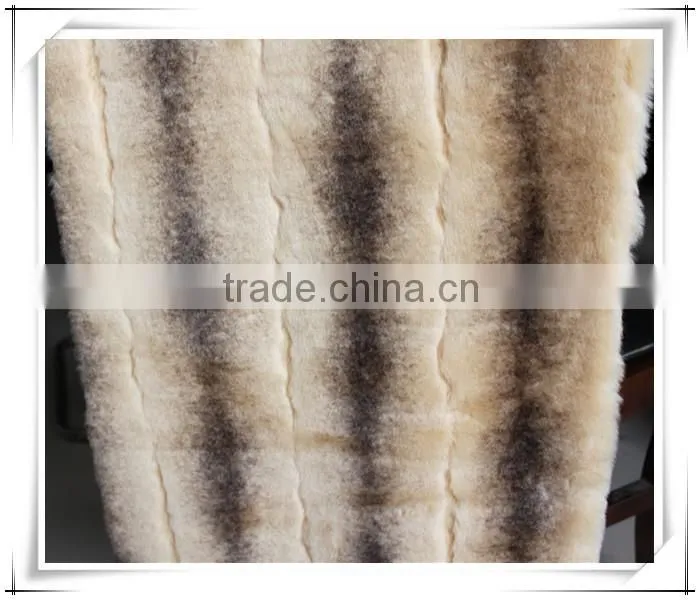 polyester/acrylic fur fabric, long pile fake fur fabric