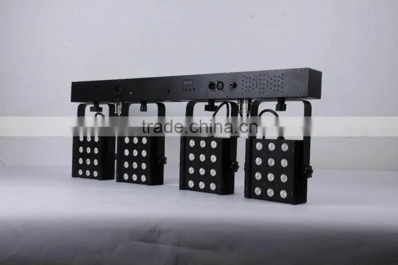 48pcs tri-in-1 3W RGB led 4par DMX pedal bar high power led par bar