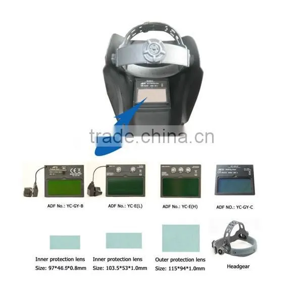Welding helmet with single shade