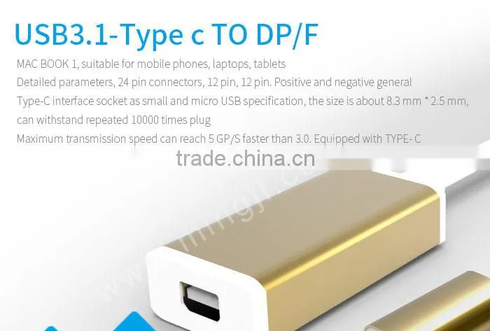Usb3.1 type c to mini DP adapter from mingji dongguan city guangdong province