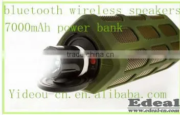 Clear sound bluetooth small speaker Portable music speaker bluetooth wireless speakers 7000mah power bank from BSCI manufaturer