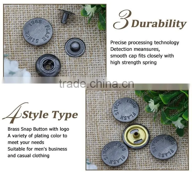 Wholesale Metal Button Customized 4 Parts Snap Fastener,Snap Button Bracelet