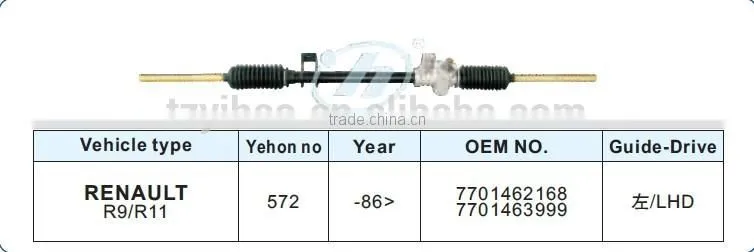 steering rack for RENAULT R9/R11