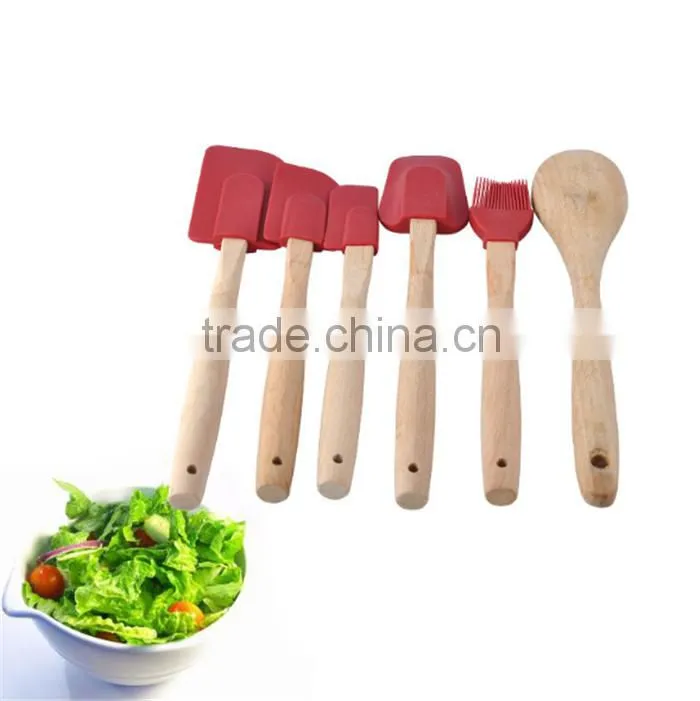 FDA LFGB standard High quality Silicone Spoon Brush flexible set silicone spatula