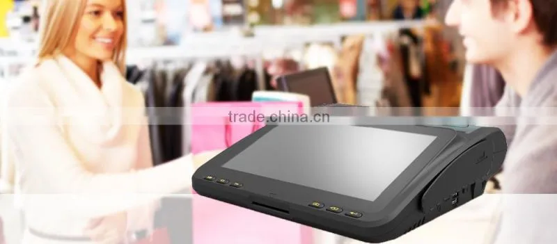 Cheap Touch Screen All In One POS Billing Machine Support 3G WIFI Barcode Scanner RFID Thermal Printer