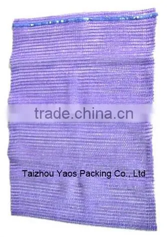Purple PE raschel mesh bag