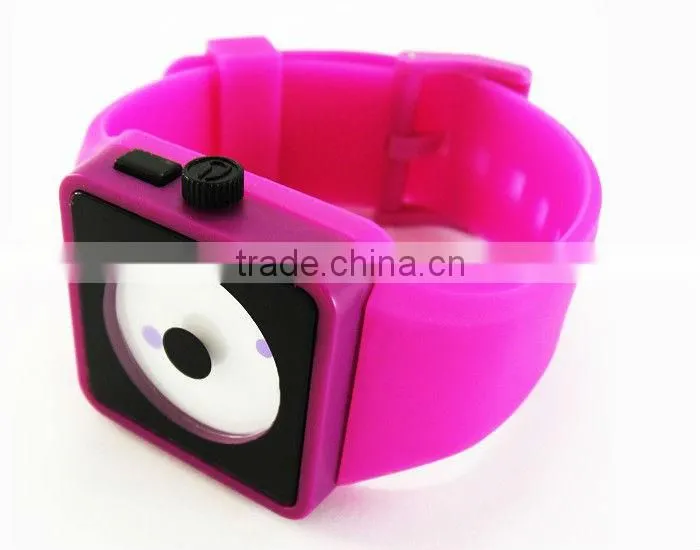unisex square casual quartz wrist novel watches without hands
