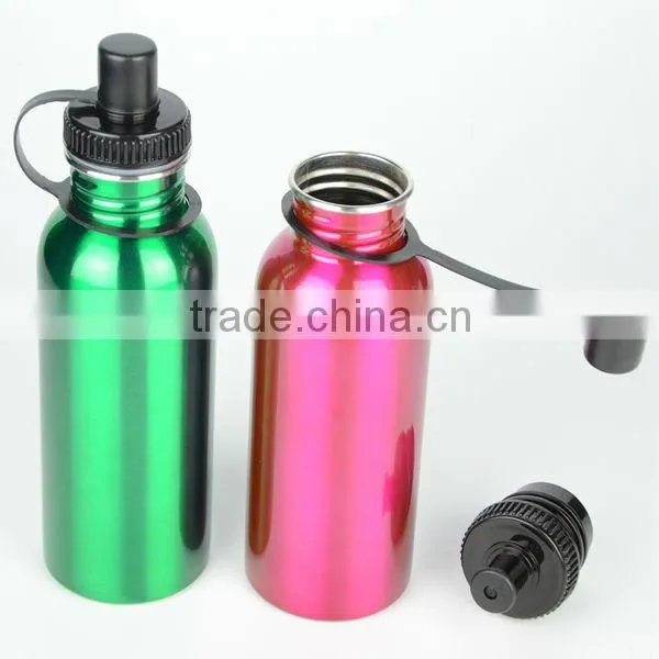 2015 new Single Wall Stainless Steel Water sports drinking Bottle