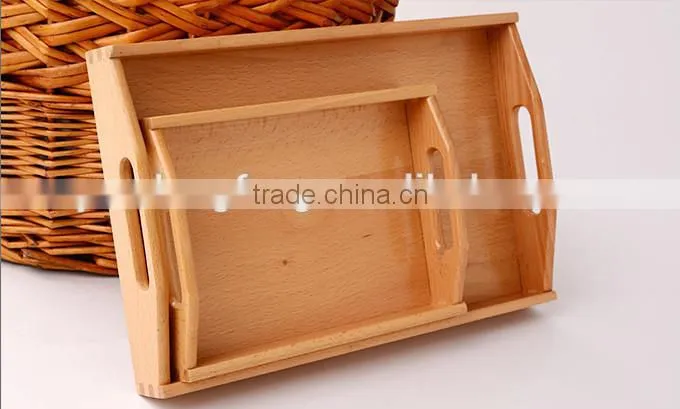new design wood trays with handle