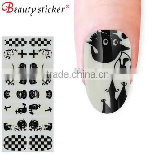 glow in the dark Halloween decoration metallic nail art wraps