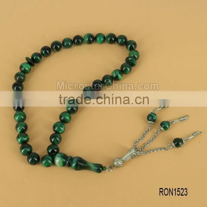 Allah misbaha cheap tasbih muslim small size 8mm grey agate prayer beads tesbih